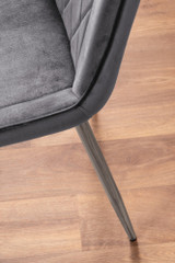 Andria Black Leg Marble Effect Dining Table and 6 Pesaro Silver Leg Chairs - grey-pesaro-velvet-silver-chrome-modern-luxury-dining-chair-11.jpg