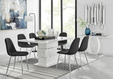 Apollo 6 Table and 6 Corona Silver Leg Chairs - apollo-6-seater-high-gloss-rectangle-dining-table-6-black-leather-corona-silver-chairs_1.jpg