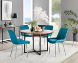 Adley Brown Wood Storage Dining Table & 4 Pesaro Silver Chairs - adley-round-wood-dining-table-4-blue-velvet-pesaro-silver-chairs-set.jpg