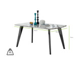 Andria Black Leg Marble Effect Dining Table and 6 Pesaro Black Leg Chairs - andria_black_leg_dining_table_dimensions_11.jpg