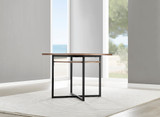 Adley Brown Wood Storage Dining Table & 4 Corona Silver Chairs - Adley-modern-round-wood-dining-table-7.jpg