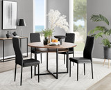 Adley Brown Wood Storage Dining Table & 4 Milan Black Leg Chairs - adley-round-wood-dining-table-4-black-leather-milan-black-chairs-set.jpg