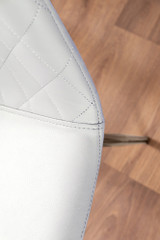 Adley Grey Concrete Effect Storage Dining Table & 4 Corona Silver Chairs - white-corona-chrome-leg-modern-leather-dining-chair-5_3_6.jpg