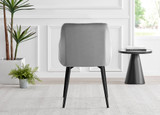 Adley Grey Concrete Effect Storage Dining Table & 4 Calla Black Leg Chairs - Calla-grey-black-dining-chair-4.jpg