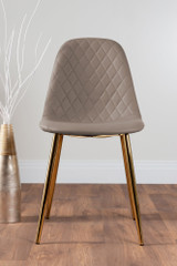 Florini V Black Dining Table and 6 Corona Gold Leg Chairs - cappuccino-beige-corona-gold-leg-modern-leather-dining-chair-1_29.jpg
