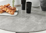 Novara Round Concrete Effect and Black Metal 4 Seater Dining Table - novara-concrete-100-black-metal-modern-round-dining-table-5.jpg
