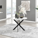 Novara 100cm White High Gloss Table (Black) - novara-white-100-black-metal-modern-round-dining-table-1_nss.jpg