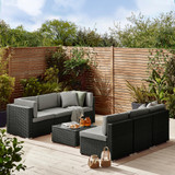 Orlando Black Rattan & Grey 6 Seat Modular Garden Sofa - Oralndo-6-Seat-Rattan-Black-2025-4.jpg