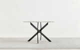 Novara Round White Marble Effect and Black Metal 4-6 Seater Dining Table - novara-marble-120-black-metal-modern-round-dining-table-7.jpg