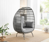 Grey Rattan Garden Egg Chair Seat - Egg-chair-grey-rattan-2.jpg