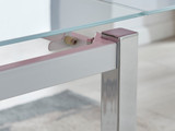 Enna White Glass Extending Dining Table and 4 Milan Chairs - enna-6-white-glass-contemporary-extending-chrome-dining-table-4_60.jpg