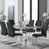Enna White Glass Extending Dining Table and 6 Lorenzo Chairs - enna-6-wht-glass-extending-chrome-dining-table-6-black-leather-lorenzo-chairs-set-CROP.jpg