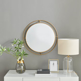 Evie Gold Round Wall Mirror - 66cm | Furniturebox UK