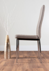 Lira 100 Extending Dining Table and 4 Milan Chairs - cappuccino-milan-hatched-chrome-metal-modern-stylish-dining-chair-2_1.jpg