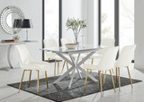 Lira 120 Extending Dining Table and 6 Pesaro Gold Leg Chairs - LIRA-120cm-White-Extending-Table-6-Pesaro-gold-leg-cream-fabric.jpg