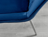 Lira 100cm Grey Metal Extending Dining Table & 6 Pesaro Silver Leg Chairs - Pesaro-Silver-Navy-dining-chair (9).jpg