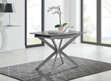 Lira 120cm Grey Metal Extending Dining Table & 4 Willow Chairs - lira-grey-120cm-6-seater-high-gloss-square-modern-dining-table-3.jpg