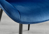 Lira 100cm Grey Metal Extending Dining Table & 6 Pesaro Black Leg Chairs - Pesaro-Black-Navy-dining-chair (6).jpg