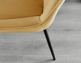 Lira 100cm Grey Metal Extending Dining Table & 6 Pesaro Black Leg Chairs - Pesaro-Black-mustard yellow-dining-chair (6).jpg