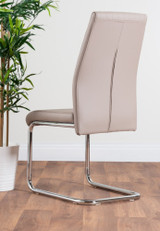Lira 100cm Grey Metal Extending Dining Table & 6 Lorenzo Chairs - cappuccino-beige-2-lorenzo-modern-leather-dining-chairs-seats-chrome-4.jpg