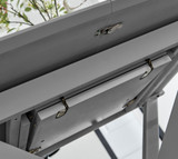 Lira 100cm Grey Metal Extending Dining Table & 6 Lorenzo Chairs - lira-grey-100cm-4-seater-high-gloss-square-modern-dining-table-3.jpg