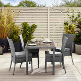 Bali Grey Rattan 4 Seat Garden Dining Set  - Bali-Dining-Set-4-Seat-Rattan-Grey-2.jpg