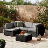 Orlando Black Rattan & Grey 4 Seat Modular Garden Sofa - Oralndo-4-Seat-Rattan-Black-2025-3.jpg