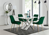 Mayfair 4 Dining Table and 4 Pesaro Gold Leg Chairs - mayfair-4-seater-high-gloss-rectangle-dining-table-4-green-velvet-pesaro-gold-chairs_1.jpg