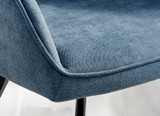 Novara 120cm Round Glass Dining Table & 6 Falun Black Leg Chairs - Falun-Blue-Fabric-Black-Leg-Dining-Chairs-5.jpg