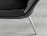 Novara White High Gloss 120cm Round Dining Table & 4 Pesaro Silver Leg Chairs - Pesaro-Silver-black-dining-chair (6).jpg