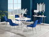 Novara White High Gloss 120cm Round Dining Table & 6 Pesaro Silver Leg Chairs - novara-white-120-silver-chrome-round-dining-table-6-navy-velvet-pesaro-silver-chairs-set.jpg
