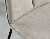 Novara Grey Concrete Effect Black Leg 120cm Round Dining Table & 6 Halle Chairs - beige-halle-taupe-fabric-black-leg-dining-chair-5.jpg