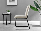 Novara Grey Concrete Effect Black Leg Round Dining Table & 4 Halle Chairs - beige-halle-taupe-fabric-black-leg-dining-chair-2.jpg