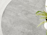Novara Grey Concrete Effect Black Leg 120cm Round Dining Table & 6 Pesaro Black Leg Chairs - novara-concrete-120-black-metal-modern-round-dining-table-6.jpg