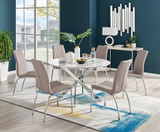 Novara White Marble 120cm Round Dining Table & 6 Isco Chairs - novara-marble-120-silver-chrome-round-dining-table-6-beige-leather-isco-chairs-set.jpg
