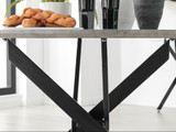 Novara Grey Concrete Effect Black Leg 120cm Round Dining Table & 6 Milan Black Leg Chairs - novara-concrete-120-black-metal-modern-round-dining-table-3.jpg