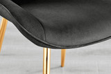 Novara White Marble Gold Leg 120cm Round Dining Table & 6 Pesaro Gold Leg Chairs - Pesaro-Gold-black-dining-chair (9).jpg