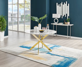 Novara White Marble Gold Leg 120cm Round Dining Table & 6 Pesaro Gold Leg Chairs - novara-marble-120-gold-chrome-modern-round-dining-table-1.jpg