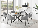 Novara Grey Concrete Effect Black Leg 120cm Round Dining Table & 6 Calla Black Leg Chairs - novara-concrete-120-black-metal-round-dining-table-6-grey-velvet-calla-black-chairs-set.jpg