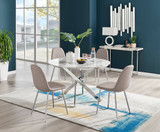 Novara White Marble 120cm Round Dining Table & 4 Corona Silver Leg Chairs - NO14FC~1.jpg