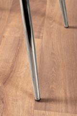 Novara White Marble 120cm Round Dining Table & 4 Corona Silver Leg Chairs - corona-chrome-leg-modern-leather-dining-chair-leg.jpg