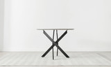 Novara Grey Concrete Effect Black Leg Round Dining Table & 4 Calla Black Leg Chairs - novara-concrete-100-black-metal-modern-round-dining-table-7.jpg