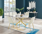 Novara White Marble Gold Leg 120cm Round Dining Table & 4 Pesaro Gold Leg Chairs - novara-marble-120-gold-chrome-round-dining-table-4-cream-velvet-pesaro-gold-chairs-set.jpg