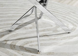 Novara White High Gloss 120cm Round Dining Table & 4 Corona Silver Leg Chairs - novara-white-120-silver-chrome-modern-round-dining-table-4.jpg
