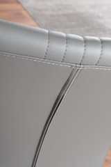 Novara White Marble Round Dining Table & 4 Willow Chairs - furniturebox-elephant-grey-faux-leather-modern-dining-chairs-chrome-legs-willow-8.jpg