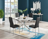 Novara White Marble 120cm Round Dining Table & 4 Milan Chrome Leg Chairs - NOC994~1.jpg