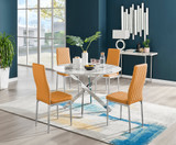 Novara White Marble 120cm Round Dining Table & 4 Milan Chrome Leg Chairs - NOCD59~1.jpg
