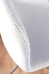 Novara White Marble Round Dining Table & 4 Corona Silver Leg Chairs - white-corona-chrome-leg-modern-leather-dining-chair-7_5_4.jpg