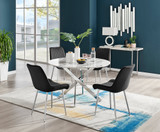 Novara White Marble 120cm Round Dining Table & 4 Pesaro Silver Leg Chairs - NOA364~1.jpg