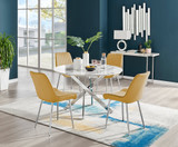 Novara White Marble 120cm Round Dining Table & 4 Pesaro Silver Leg Chairs - NOA729~1.jpg